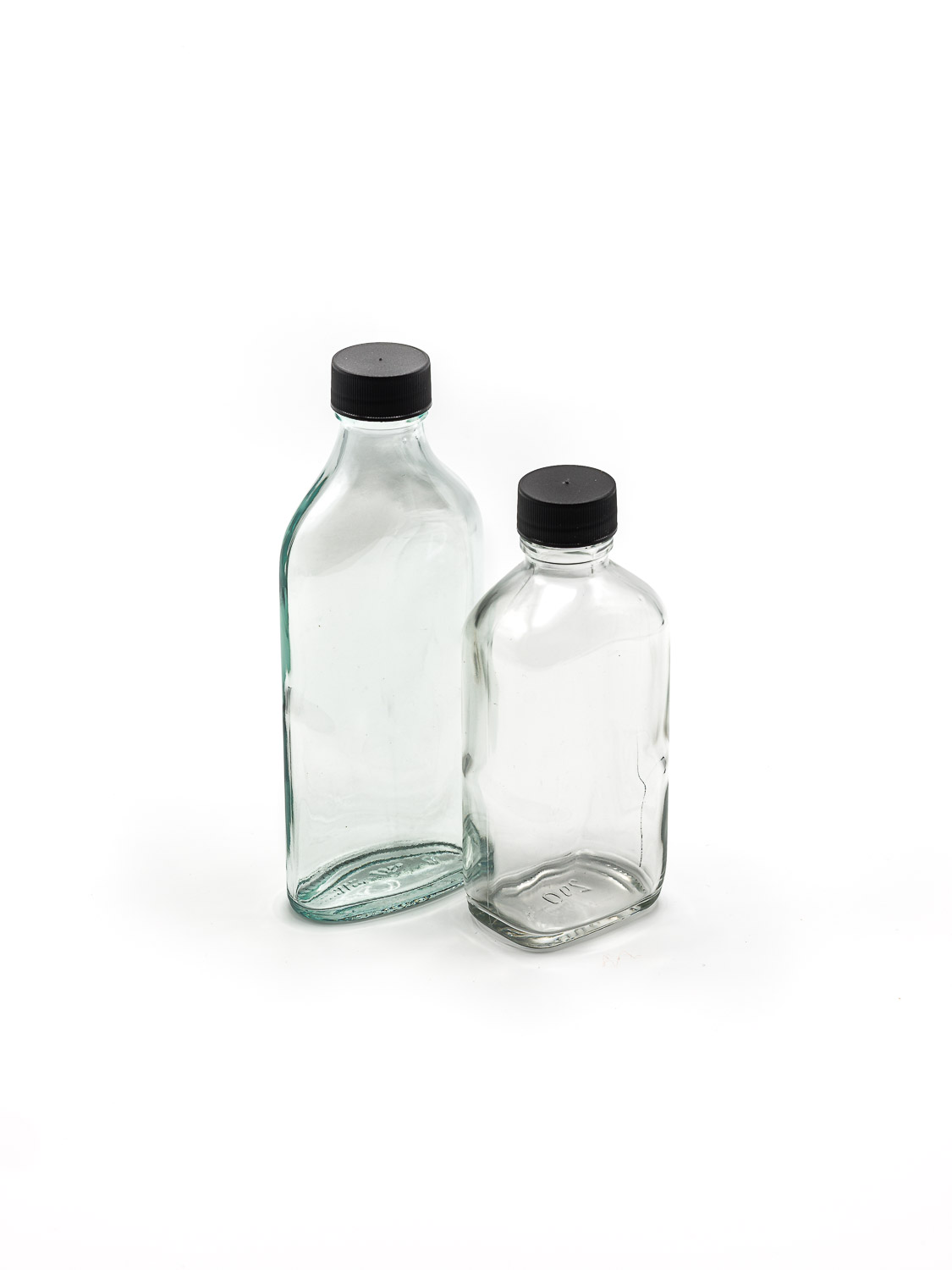 Fles wit glas siroop PP28