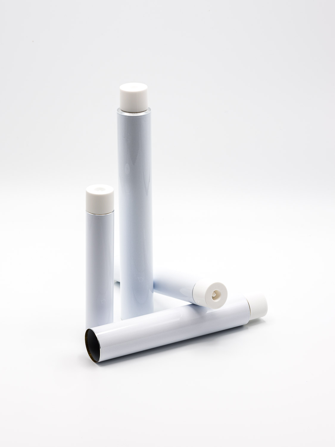Zalftube aluminium wit cilindrische dop M9